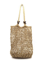 Charger l'image dans la galerie, Sac Cabas Bohème Macramé Camel