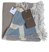 Charger l'image dans la galerie, Serviette de toilette / essuie-mains Beige/Bleu/Crème
