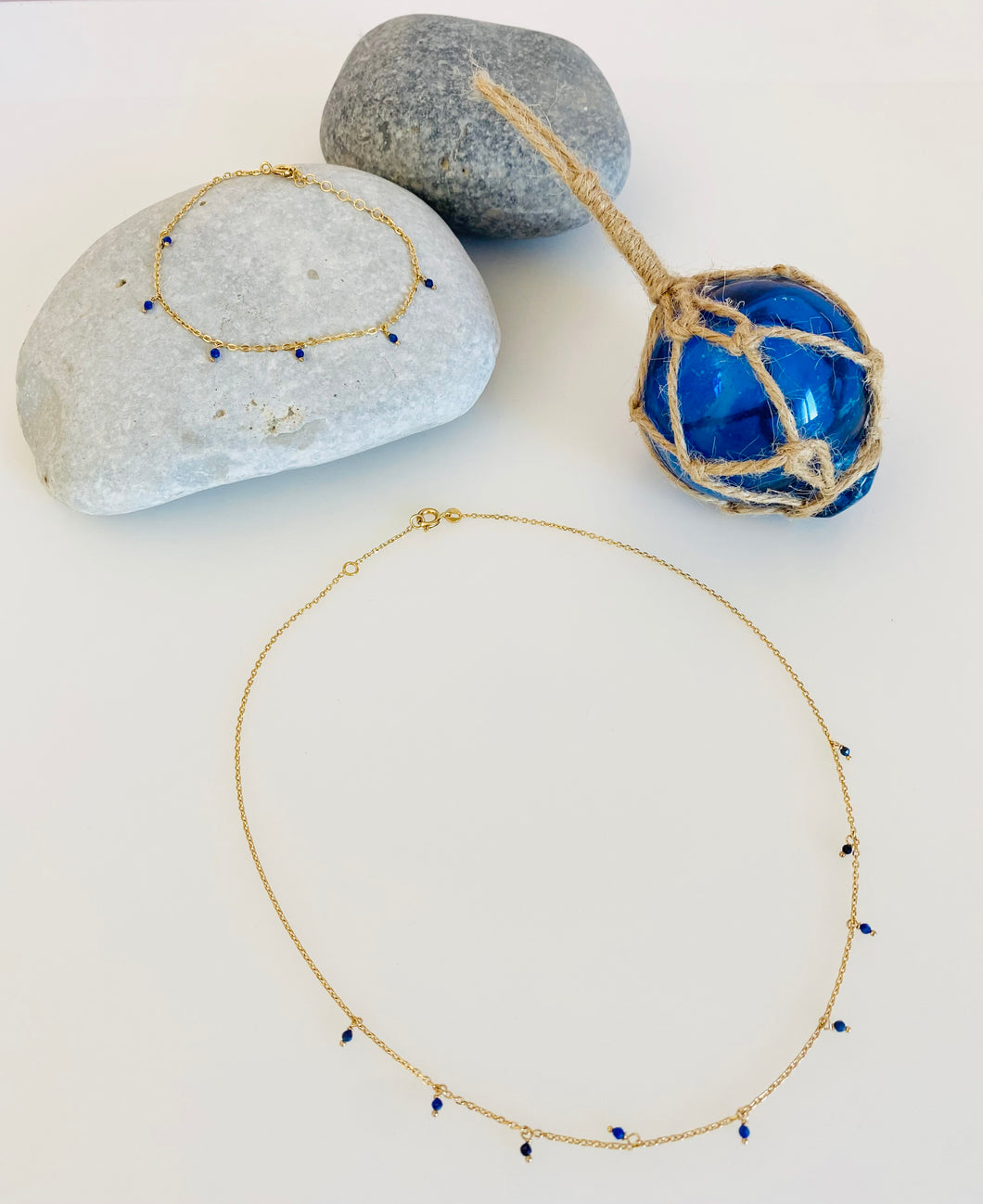 Parure Diana pierres naturelles Bleu Lapis Lazuli